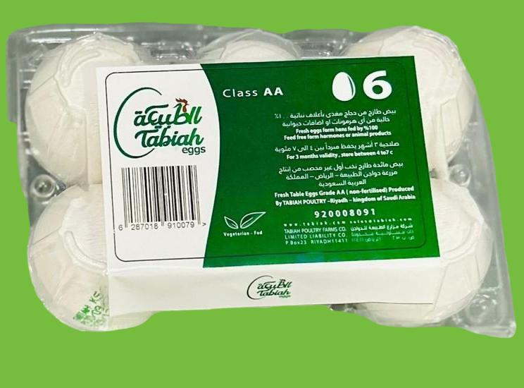 بيض الطبيعة الطازج بلاستيك 6 بيضات